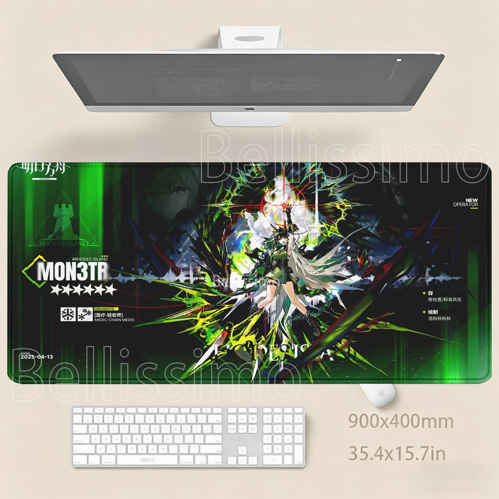 HD Printing Mousepad Arknights Anime Girl Kawaii Large Mouse Pad Gamer Lock Edge XXL Gaming Carpet PC Keyboard Office Desk Mat