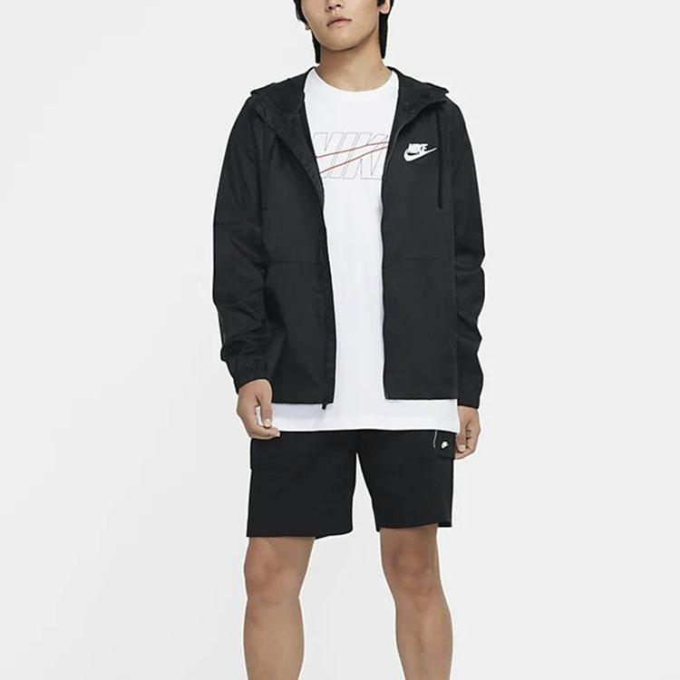Nike Large Back Logo Zip Hoodie Sport Jacket Men Tops Black CZ8677-010