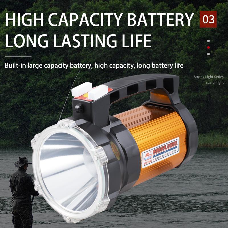 YILANDI Outdoor High Power Torch Rechargeable Spotlight LED Searchlight Handheld Lamp Search Light
