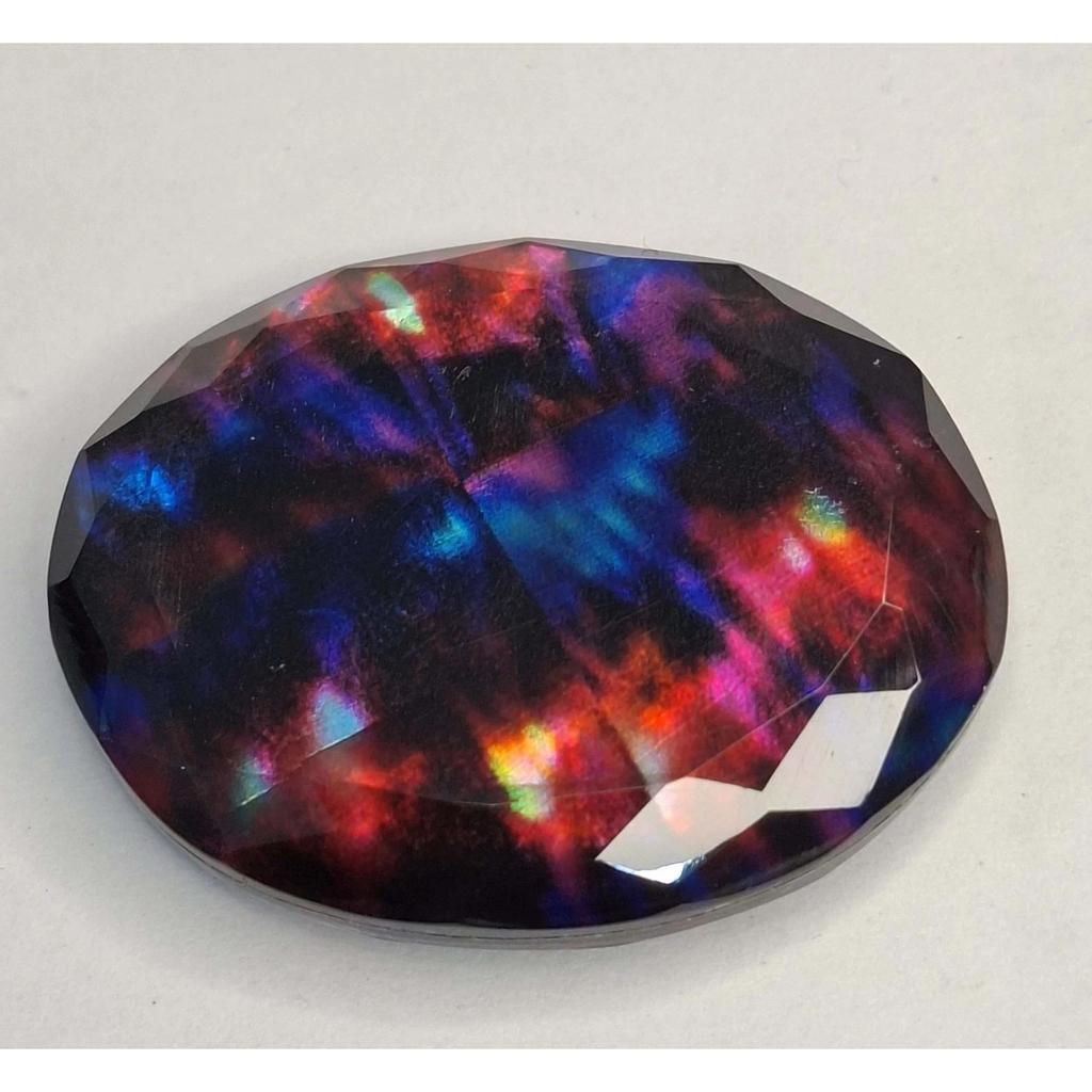 54-56 Ct Natural Ammolite Opal Like Oraganic Oval Cut Beautiful Loose Gemstone