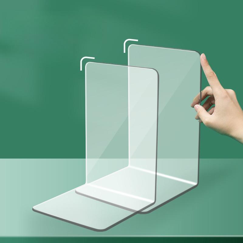 

18x12x12cm Acrylic Bookshelf Organic Glass L-shaped Book Stand Thickened Anti Tipping Book Holder Desk Storage and Organizing Rack Learning Supplies 18x12x12cm 2pcs прозрачный