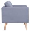 Vidaxl Sofa 2-Osobowa, Materiałowa, Jasnoszara