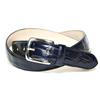 [COXSWAIN] Coxwain Men's Leather Belt, Navy Blue, Crocodile Embossed, 30mm Width, Made In Japan, CW20210-29