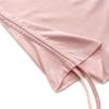 V-neck Solid Color Drawstring Pleated Waist Cinched Spicy Girl Shoulder T-shirt On Both Sides Tops