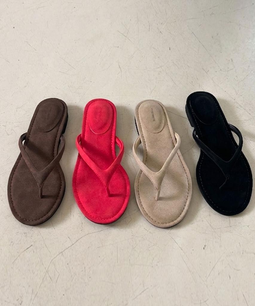 Slowlolli Lome Suede Flip Sandal_4 Colors