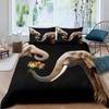 Natural Bedding Set 3Pcs For Boys Girls Cartoon Wildlife Animal Flower Print Comforter Cover Green Microfiber Duvet Cover Set