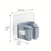 2 STUKS OF 4 STUKS Mop Opbergrek Badkamer Zuignap Hangen Pijp Spoorloos Mop Klem Bezem Hanger Wandmontage Waterdicht Moprek