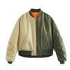 Womens Y2K Streetwear Oversized Color-Block Pilot Jacket Cotton Puffer Coat
