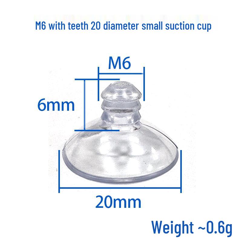 

PVC Mushroom Head Suction Cups for Toys, Pets, and Glass - Large and Small Transparent Rubber Options Available