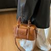 Fashionable Ladies Handbag Small Boston Bag Premium Retro Simple Shoulder Bag PU Material Crossbody Bag Suitable for Daily Commuting Shopping Travel
