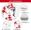 Red Floral Blossom Shower Curtain For Bathroom Plum Asian Japanese Cherry Blossoming Weeping Flower Bathtub Decor Waterproof