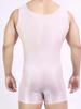Sexy Men Playsuit Stain Smooth Bodysuit One Pieces Thong Elastic Tights Oil Glossy Shiny Yoga Shaping Maid Leotard Tank Top