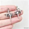 Cross and Star Hollow Alloy Jewelry Charms for Necklaces, Earrings, and Bracelets