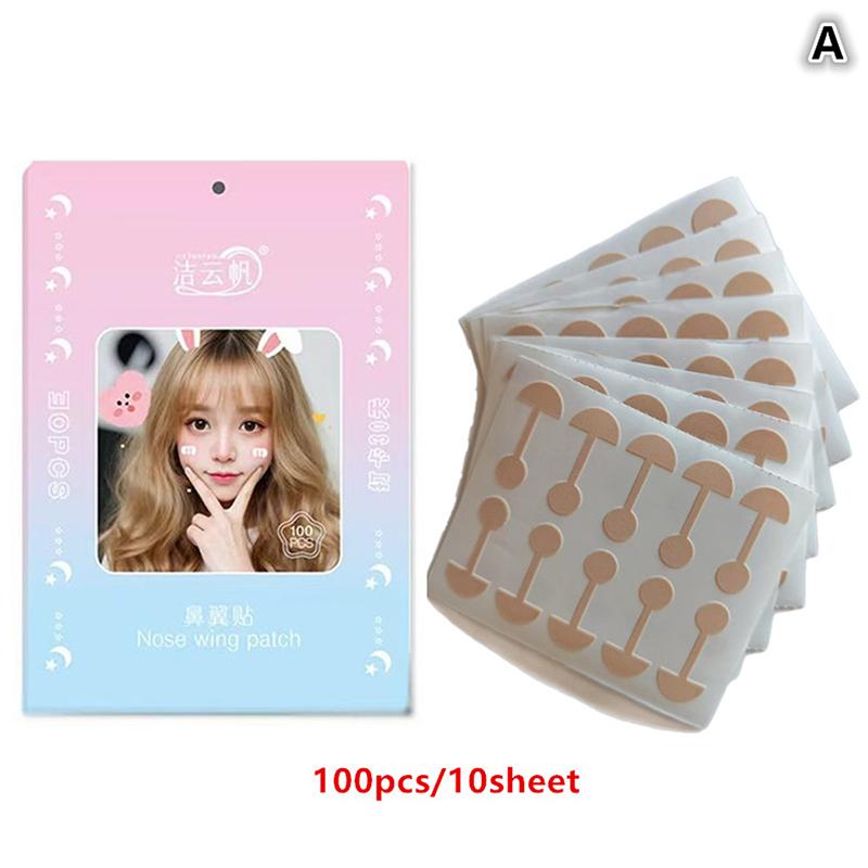 50/100 Pflaster Nasenflügel Verkleinerungssticker Cosplay Nasenstreifen Unsichtbare Schönheitsflügel Dünne Verengungspflaster für schnellen Fix