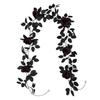 Gothic Black Rose Vine Arrangement: Halloween Decoration Fake Flower Vine