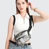 PVC Clear Fanny Pack Waterproof Lightweight Waist Bag with Adjustable Strap Transparent Stadium Crossbody Purse