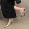 Fashion 2025 Spring/Summer New High End & Unique Leopard Print High Heels for Women Retro Elegant Pointed Toe Sandals with Slim Heels