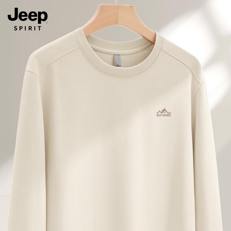 JEEP SPIRIT Men s Heavyweight Long Sleeve T-Shirt L