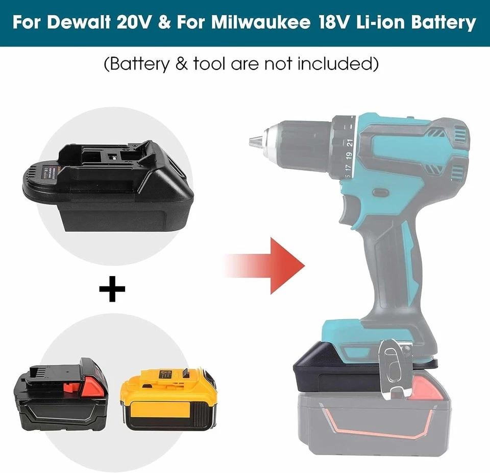 DM18M Battery Adapter For Milwaukee For Dewalt to For Makita Bl1830 Bl1850 Batteries 20V To 18V Battery Conversion