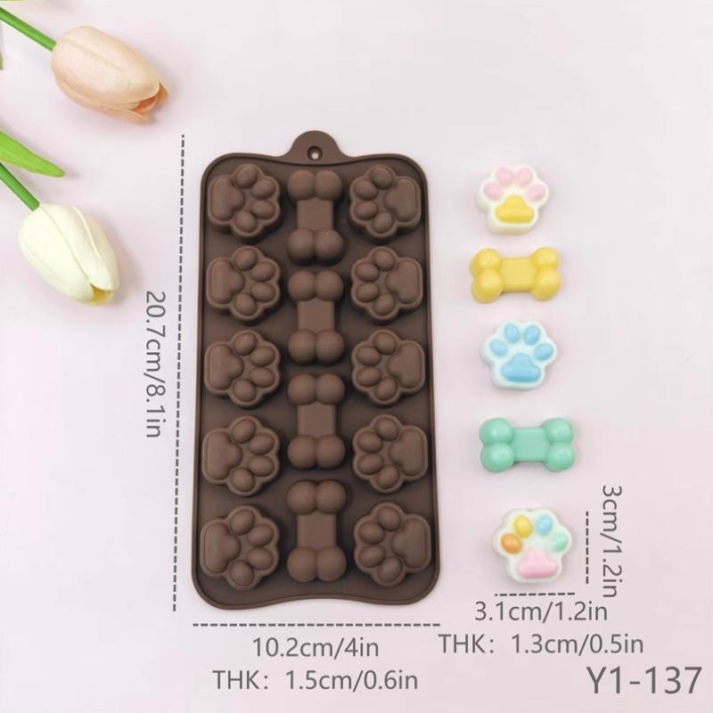 15 Cavity Double Heart Shaped Diy Non Stick Silicone Mold, Used For Gummies, Chocolates, Candies