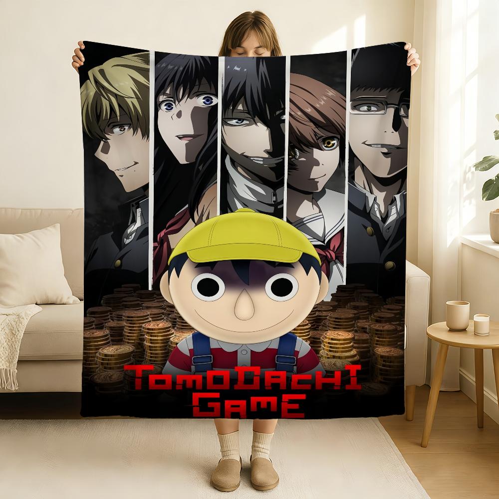 Anime Tomodachi Game Blanket Soft and Skin Friendly For Couch Bed Napping Bedspread All Seasons Comforter