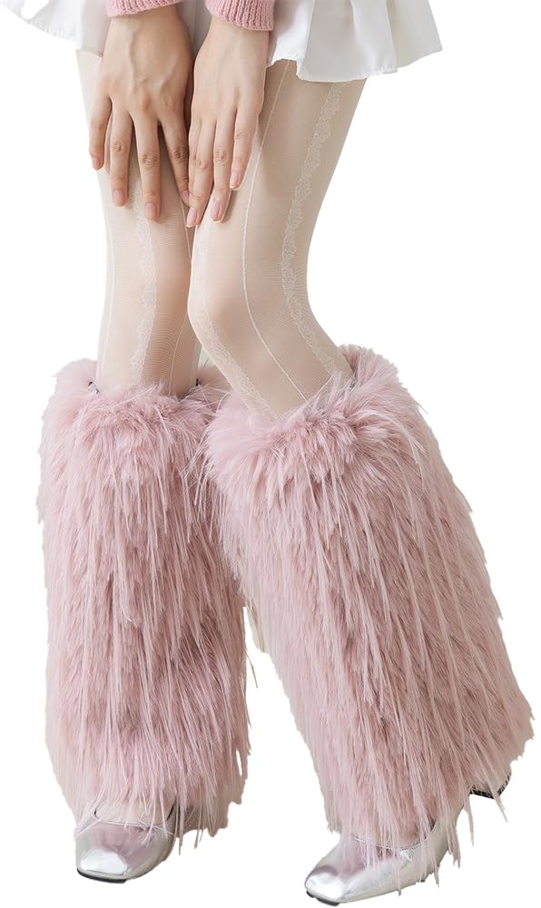 

Leg Ankle Faux Cold Cold Loose Harajuku [Ekieta] Warmers, Fluffy, Colorful, Warmers, Plain, Fur, Warm, Protection, Long, Thick, Protection, Socks,