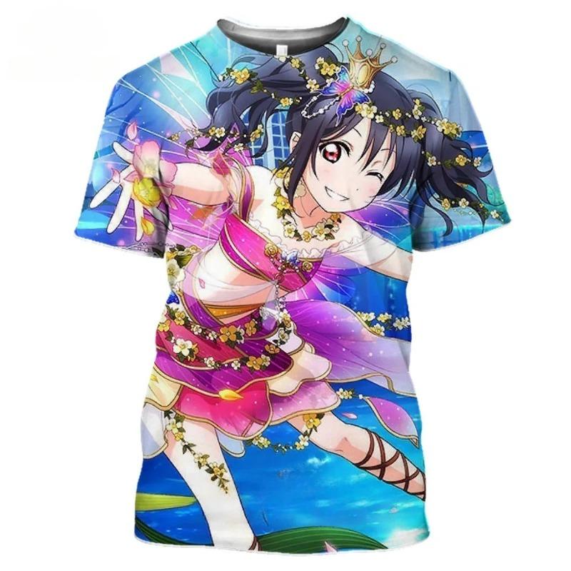 T Shirt Women Men's Casual Harajuku Short Sleeve Japanese Streetwear 3D Print Tee Tops Fitness Clothing