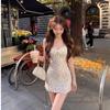 Eden Spring Garden, Summer Girlish Floral Pit Strips Knitted Suspenders, Slim Waist and Hip Dress, Sweet and Pure