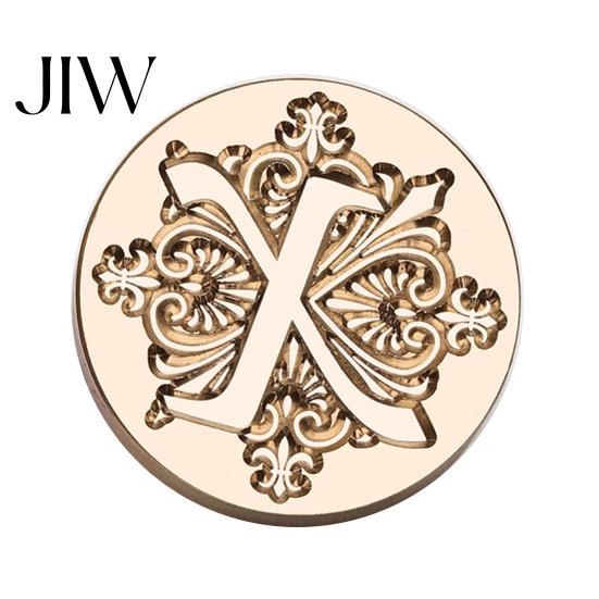 Sello de Cera para Invitación de Boda, Cabeza de Sello con Inicial del Alfabeto Iris A-Z, Cabeza Selladora de Latón Grabado para Envoltura de Regalos, Sellado de Invitaciones, Sobres, Diario