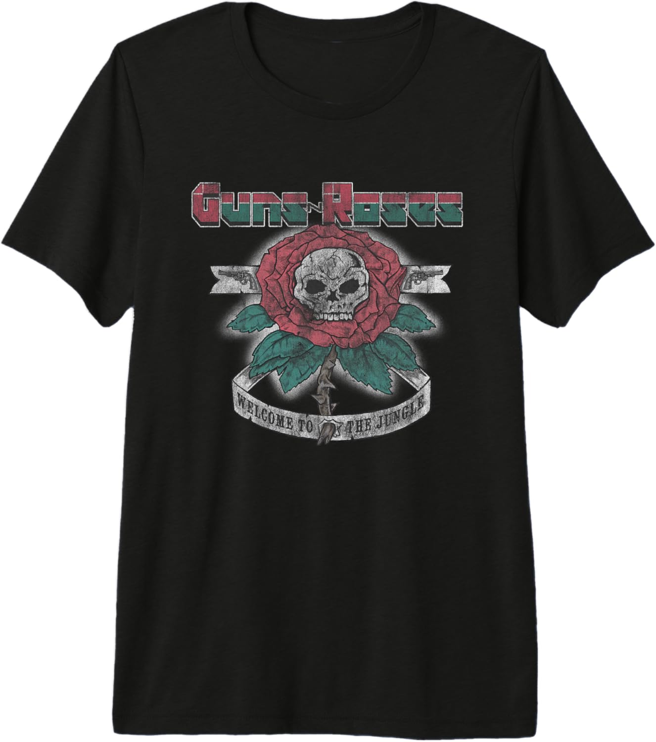 Guns N Roses Official 1987 Welcome to The Jungle Premium Tri-Blend T-Shirt S