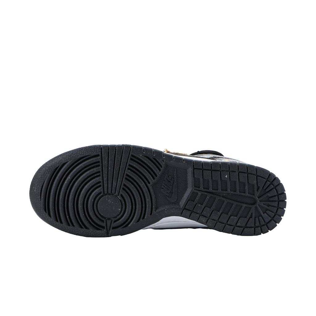 Nike Dunk Ink Dyed Golden Feather Abrasion Resistant Slip Resistant Low Top Skateboard Shoes Unisex Black Gold HF5441-100(Team836-)