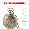 Vintage Bronze ‘’never Forget Veteran ‘’ Pattern Design Quartz Pocket Watch with Necklace Chain Commemorate Gift for Men Women