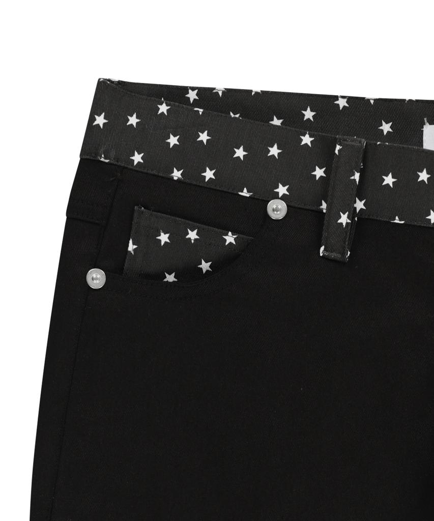Ohos Star Trim Bootcut Trousers / Black