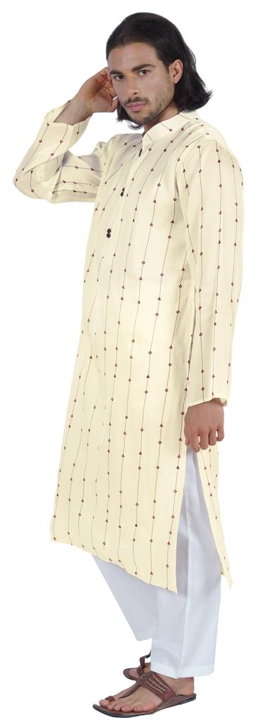 Atasi Traditional Party Wear Long Sleeve Kurta  Mandarin Collar Neck Casual