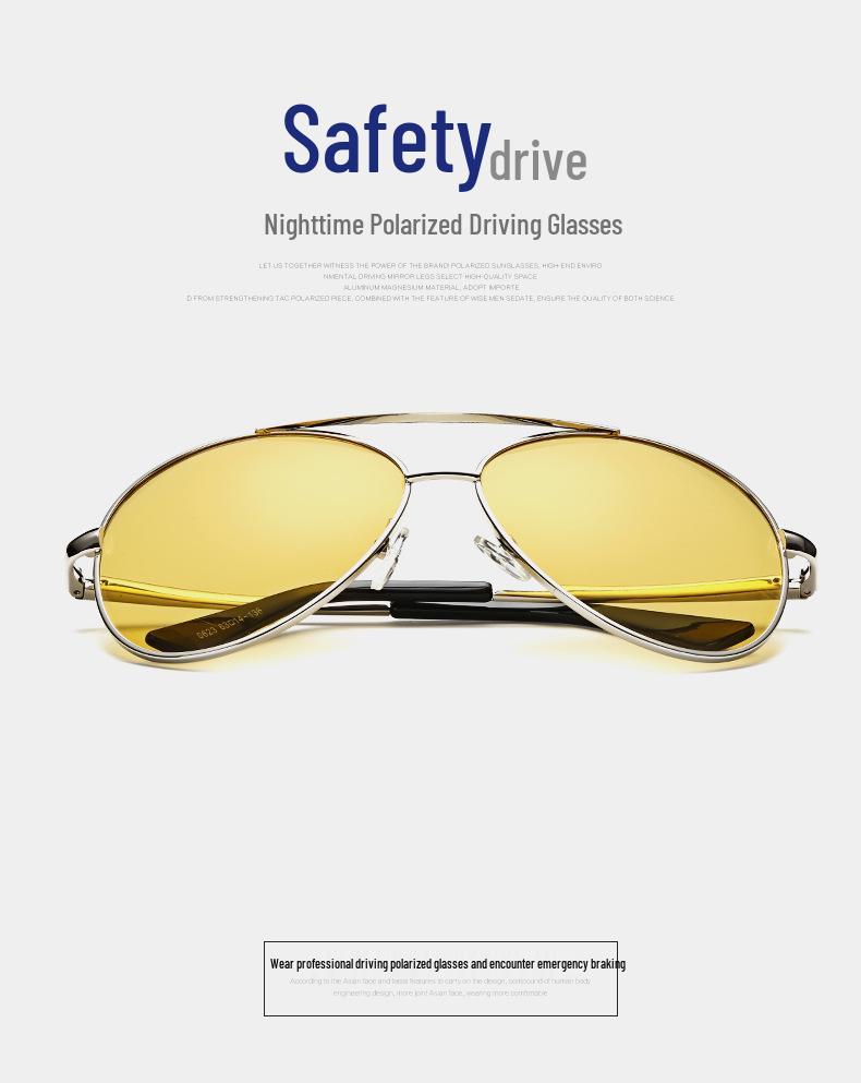 Anti-Glare Night Vision Driving Glasses for Men - Luminous Protection from Headlights