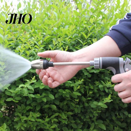 Durable Metal Hose Nozzle High Pressure Nozzle, Long Wand Booster Heavy Duty Garden Adjustable for Car Washing Yard Watering Roof Cleaning