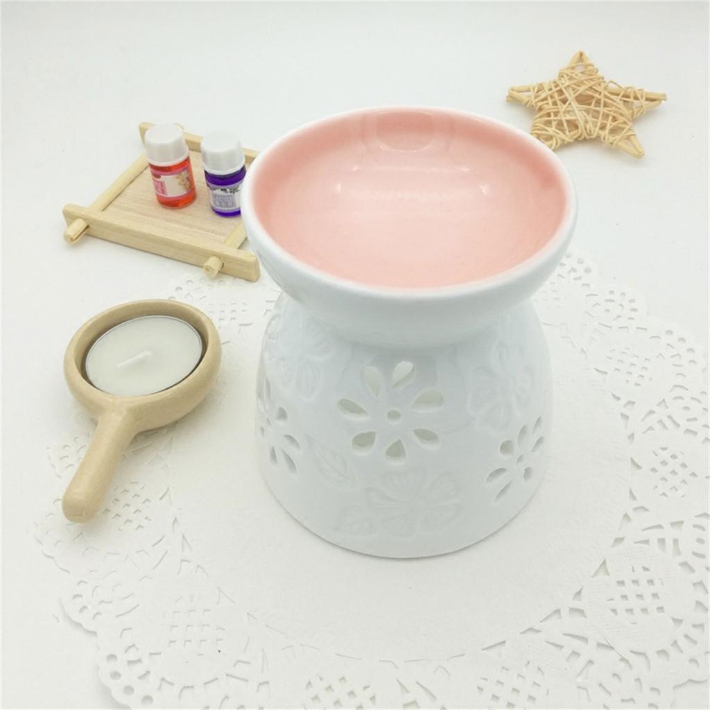 Elegant Essential Oil Burner Ceramic Incense Burner Candle Holder for Bedroom Living Room or Bathroom Ambiances