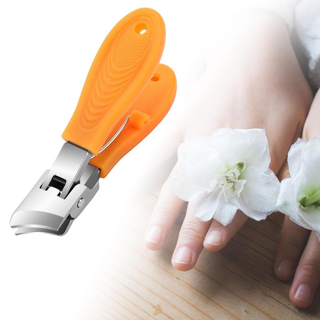 Curved Nail Clippers Fingernail Cutter Pedicure Tool Anti Splashing Wide Opening Trimming
