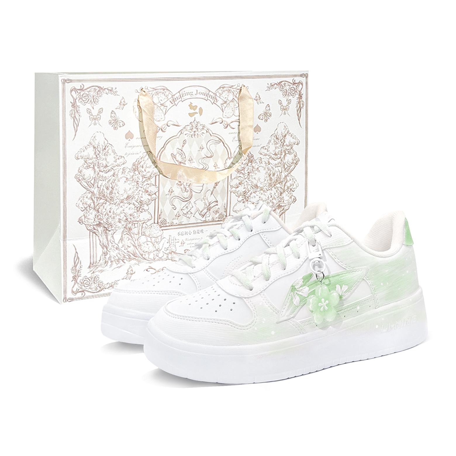 

Li Ning Floating Boat Shopping Bag, Jade Fairy Tale, First Culture V Low top Skateboard Shoes Women s White Green AGCS420-6(TeamTwo-bag) 36