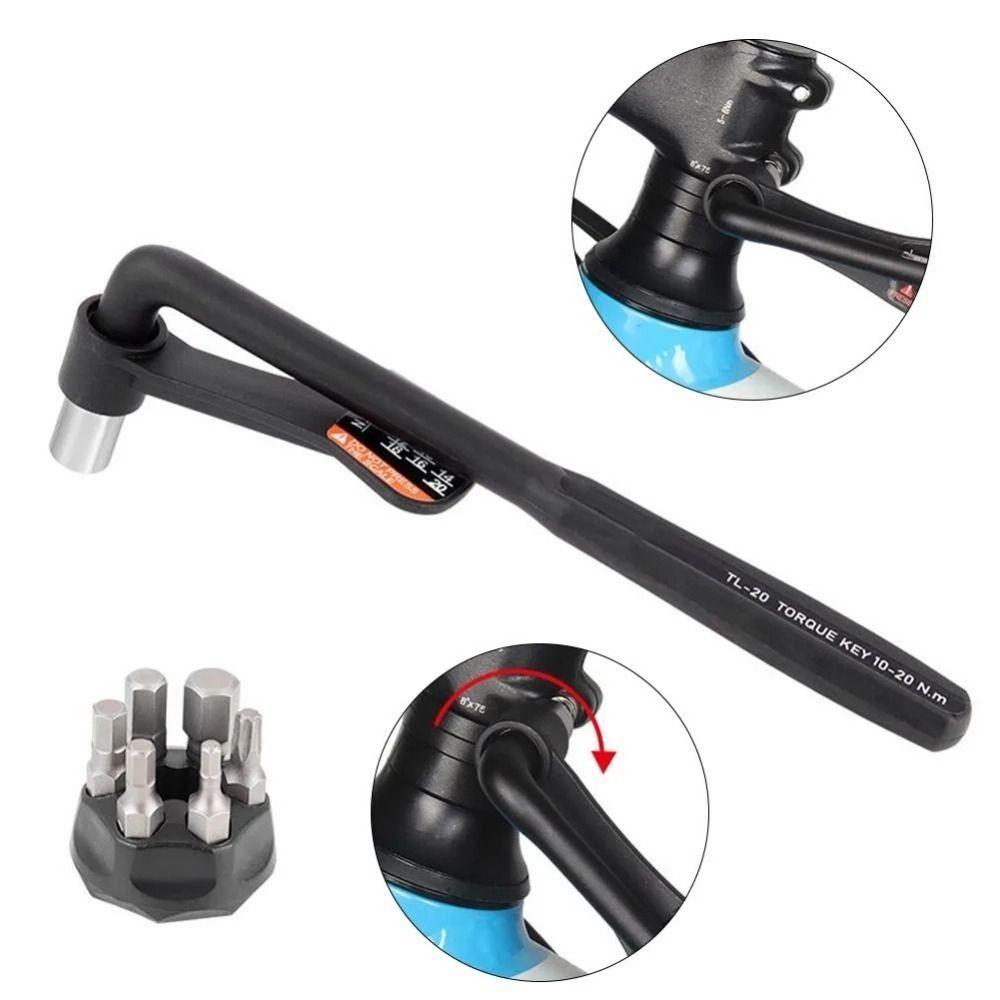 Non Slip Nylon Handle Bicycle Torque Wrench Zinc Zinc Alloy Hexagonal Set Socket Spanner  Road Bike