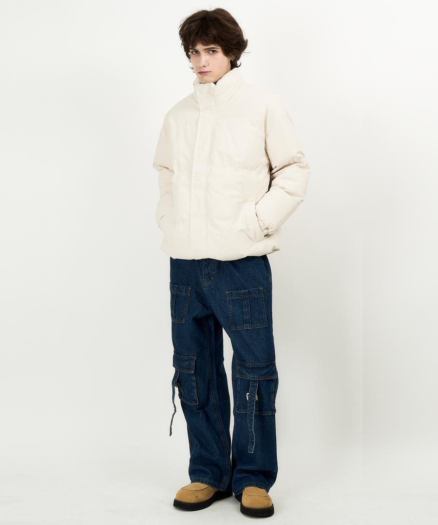DWSE Essentials Puffer Short Padded Jacket (Ivory)