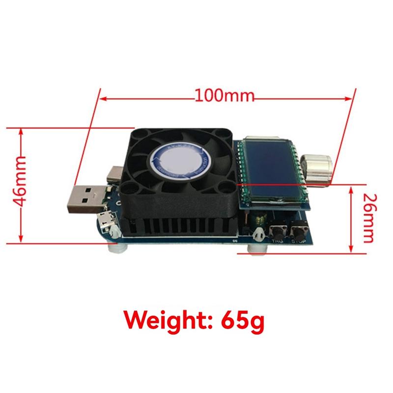 Portable Usb Electronic Load Adjustable Constant Current Aging Resistor Battery Voltage Capacity Tester Voltmeter