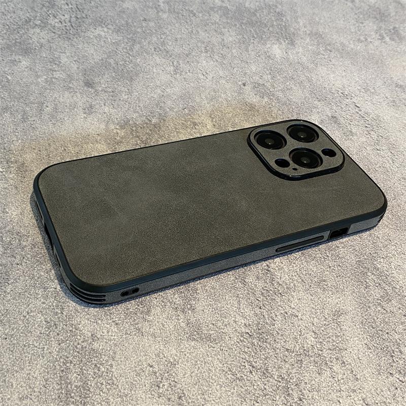 Die Retro-Wildledertextur ist geeignet für Apple 14promax Handyhüllen, iPhone13 Business 12 Sturzsichere 11 Schutzhüllen