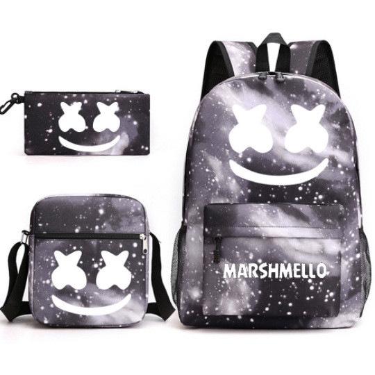Geometry sprint game backpack geometry dash heat transfer backpack elementary school bag leisure bag