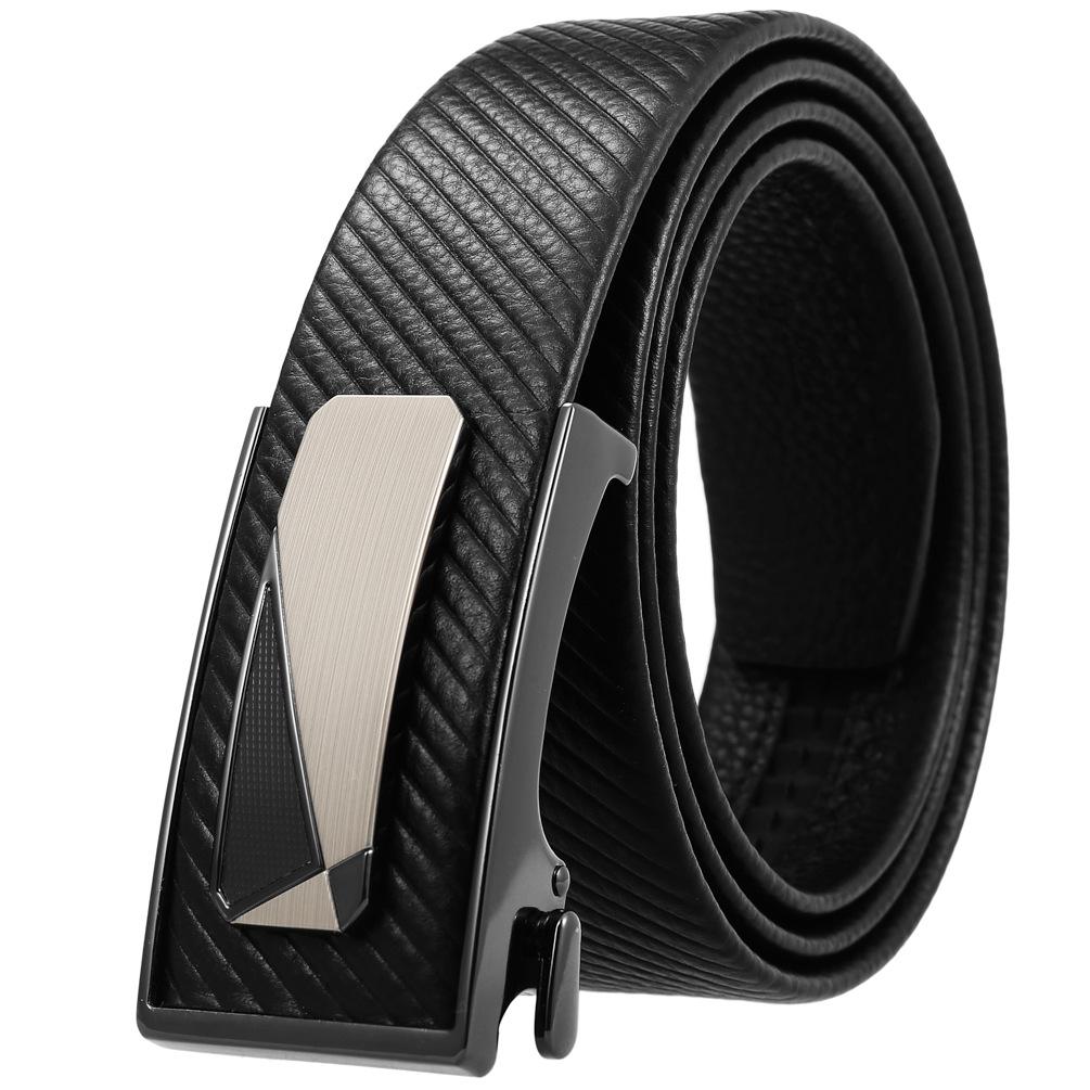 Lot de 3 ceintures Business World en cuir de vachette avec boucle intérieure pour homme (LY36-33033-5)