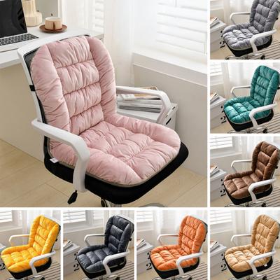 Stuhlsitzkissen mit Rückenlehne Weicher Dicker Waschbarer Bezug Home Office Rückenstütze Liegesessel