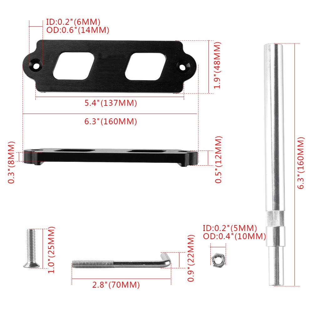 Battery Tie Down Hold Down Rod w/Stainless Hooks For Honda Civic Acure Integra
