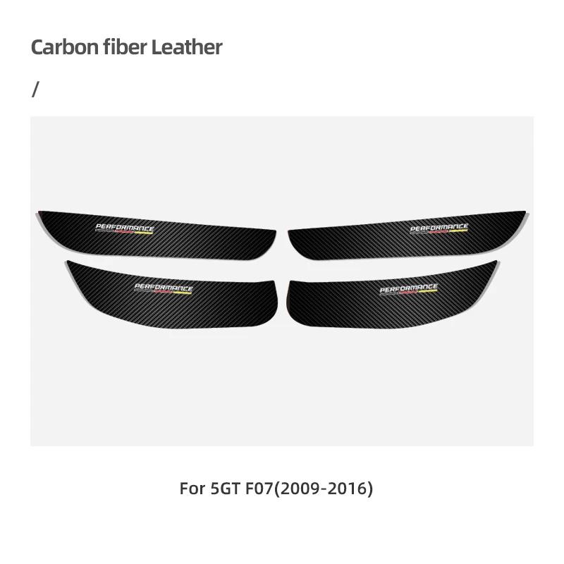 For BMW E90 F10 F30 F20 F34 F07 X3 F25 X5 F15 E70 X1 E84 Carbon Fiber PVC 4pcs Car Door Anti-Kick Pad Stickers Protector Films