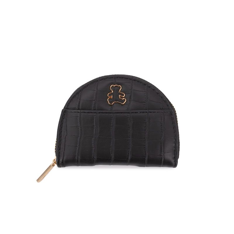 Porte monnaie motif croco logo doré Mixte LULU CASTAGNETTE