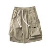 Summer Men's Cropped Pants With Multiple Pockets, Loose Fit Sports And Casual Pants, Men's Workwear Shorts